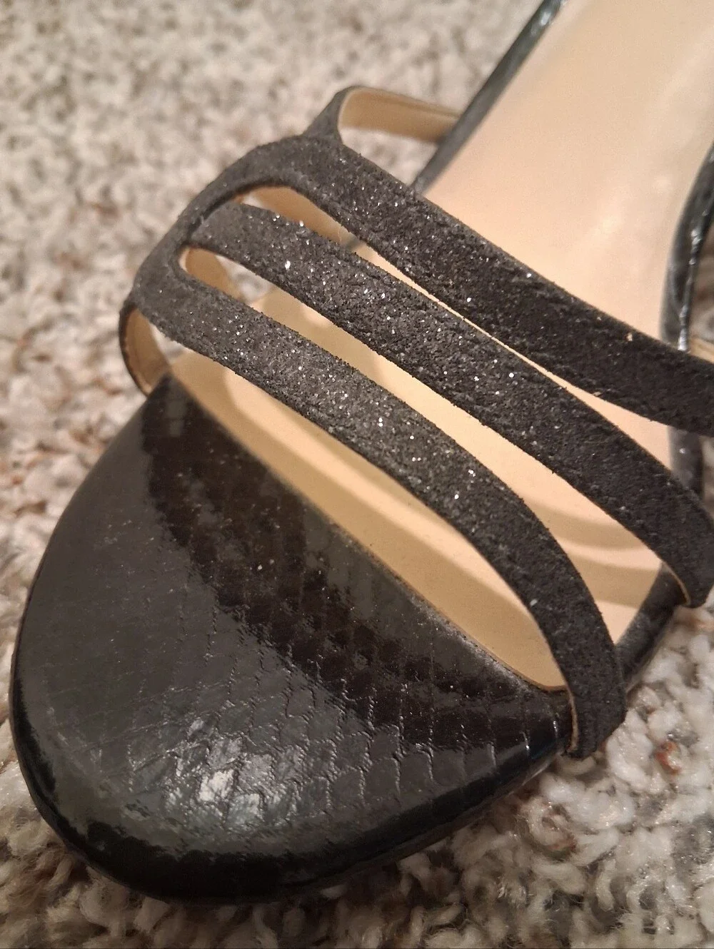 Ivanka Trump Black Strappy D'Orsay Sandals